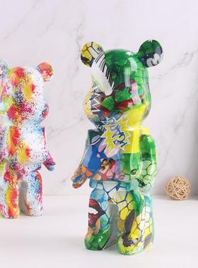 暴力熊树脂存钱罐家居摆件芝麻街卡通雕塑潮流玄关客厅桌面装饰品