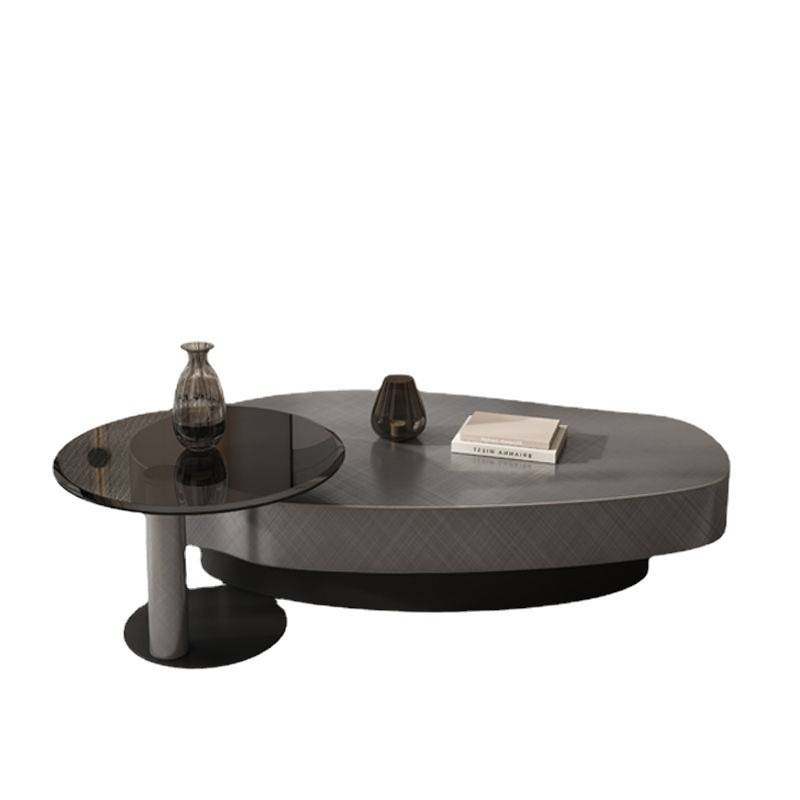 不锈钢异形椭圆形芒果茶几轻奢小户型家用意式客厅设计师茶桌组合,淘宝优惠券,粉丝福利购,淘宝优惠卷