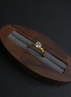 Zeroko vintage双叉中古风重工戒指小众设计感不易褪色开口可调节