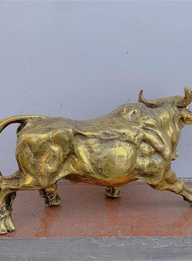 黄铜牛摆件生肖牛站牛立牛牛气冲天家居办公礼品工艺品