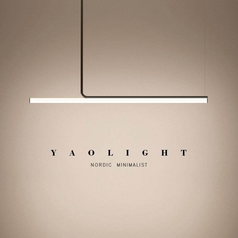 北欧现代设计师创意样板房办公室岛台餐厅艺术极简一字长条吊灯,淘宝优惠券,粉丝福利购,淘宝优惠卷