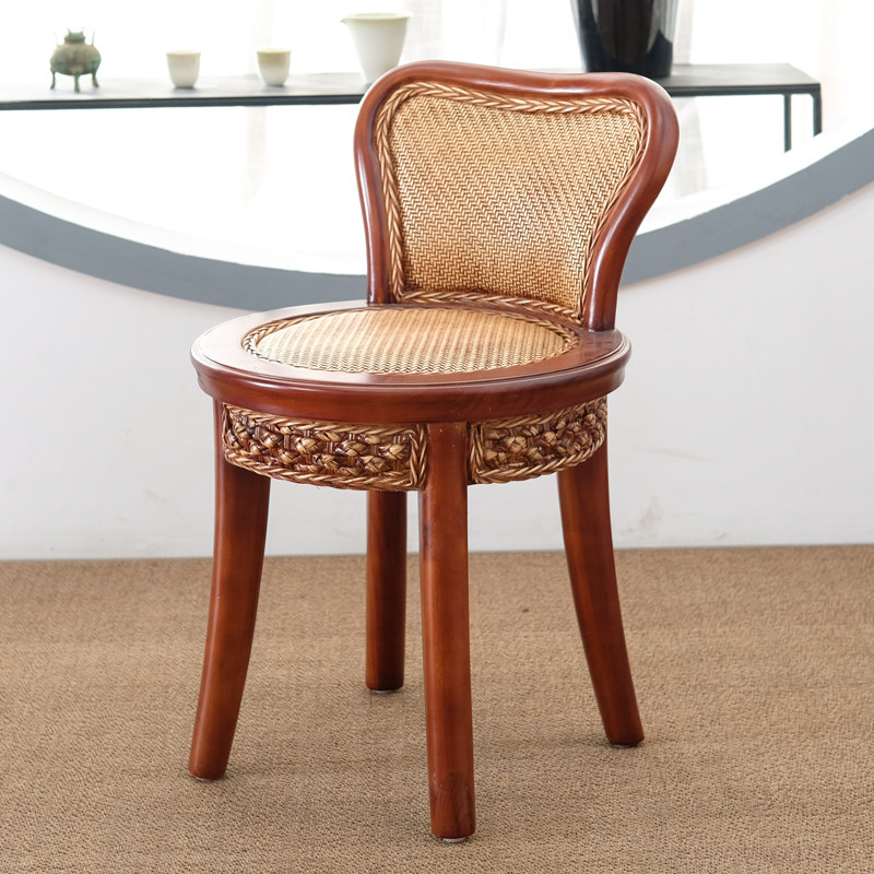 藤椅单人藤编椅子靠背椅休闲椅家用小椅子凳子圆凳矮凳编织滕靠椅,淘宝优惠券,粉丝福利购,淘宝优惠卷