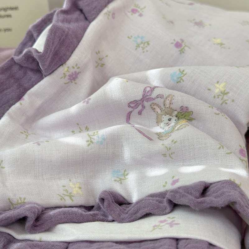 法式复古花边款全棉双层纱四件套纯棉床单被套三件套床笠床上用品,淘宝优惠券,粉丝福利购,淘宝优惠卷