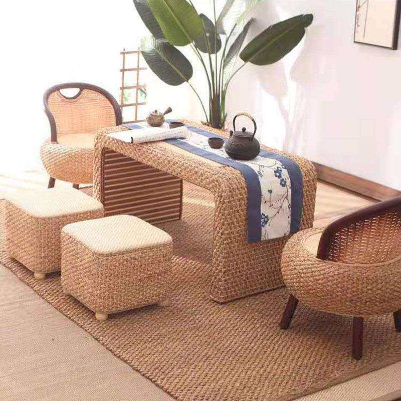 藤编客厅小茶几阳台茶桌简约桌椅组合榻榻米茶几草编桌子禅意炕桌,淘宝优惠券,粉丝福利购,淘宝优惠卷