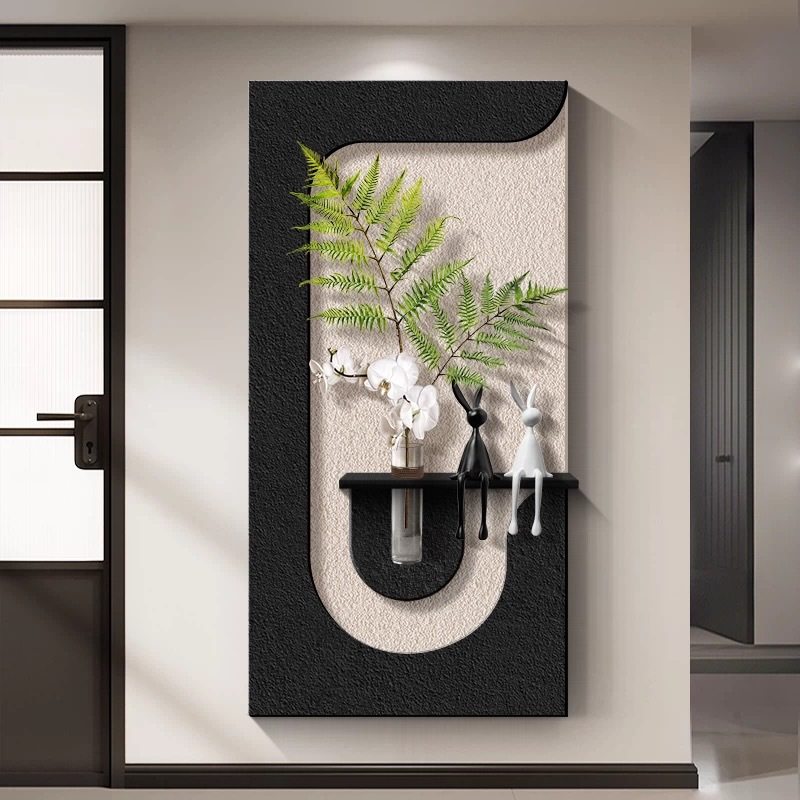 实木绿植入户玄关挂画装饰画高级感砂岩画壁画走廊油画过道雕刻,淘宝优惠券,粉丝福利购,淘宝优惠卷