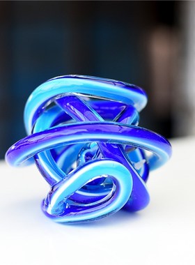 每周一三五10点上新/创意时尚欧式彩色玻璃麻团摆件桌面装饰B10-3