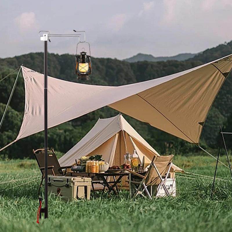 户外折叠灯架铝合金露营支架加粗灯杆双钩置物双钩挂架营地照明灯,淘宝优惠券,粉丝福利购,淘宝优惠卷