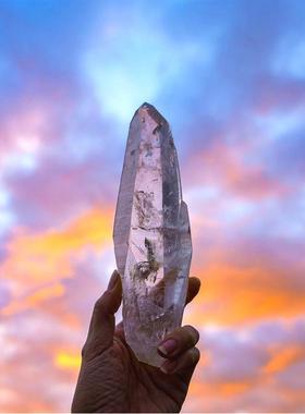 大师水晶天然列穆里亚骨干柱高频资料库时空寺庙灵水晶柱