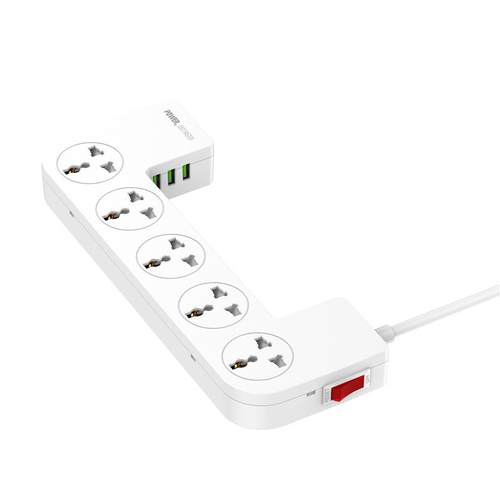 LDNIO力德诺插线板1电源拖线板2500W250V10A排插线长2米USB5v3.1A - 图0