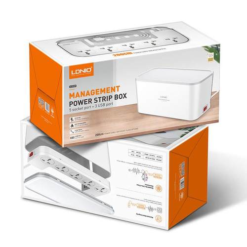 LDNIO力德诺插线板1电源拖线板2500W250V10A排插线长2米USB5v3.1A - 图2