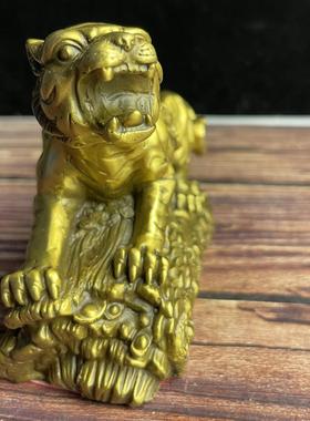 黄铜老虎宝石版 虎啸生财 生肖铜老虎工艺摆件