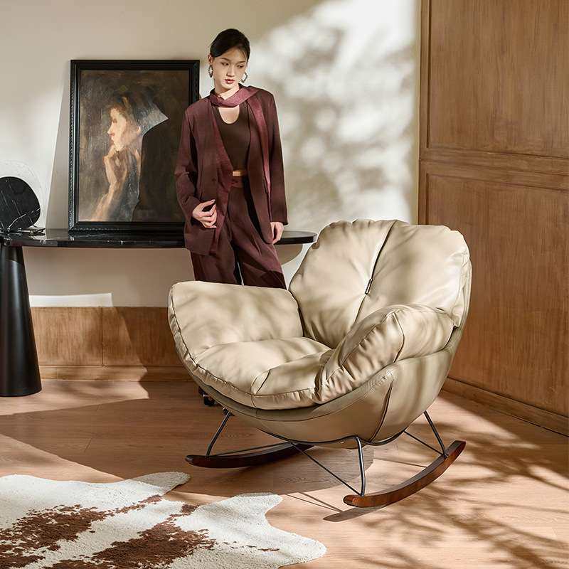 摇摇椅客厅轻奢懒人沙发单人企鹅摇椅躺椅简约现代家用阳台休闲椅,淘宝优惠券,粉丝福利购,淘宝优惠卷