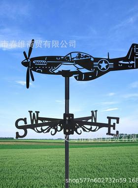 跨境户外风向标铁艺金属工艺品花园装饰庭院摆件风向标铁艺剪影