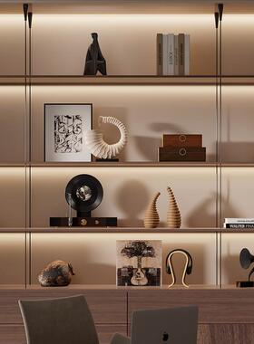 中古风侘寂办公室茶室高级感家居装饰品小众复古实木家具书房摆件