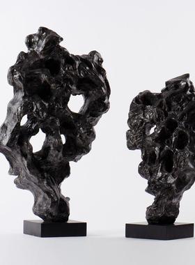 新古典几何抽象雕塑摆件走廊过道玄关墙花架摆设酒店会所展厅软装