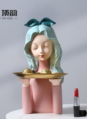 北欧创意树脂办公室玄关钥匙饰品收纳电视柜装饰泡泡女孩桌面摆件