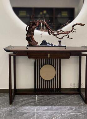麓r新中式禅意枯木山水根雕造景摆件实木玄关电视柜酒店桌面家居