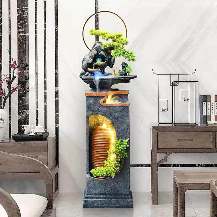 假山循环流水喷泉摆件家居现代创意电视柜旁边玄关客厅办公室招财,淘宝优惠券,粉丝福利购,淘宝优惠卷