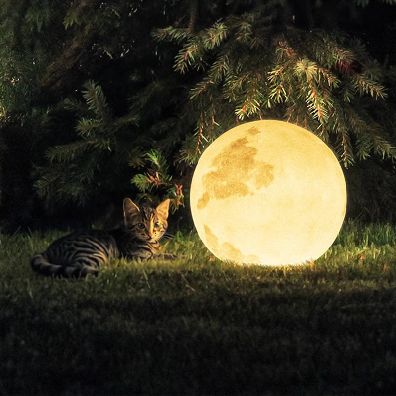 跨境滚塑PE月球灯别墅公园亮化落地草坪灯创意庭院氛围LED景观灯,淘宝优惠券,粉丝福利购,淘宝优惠卷