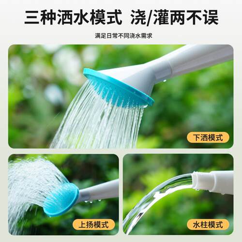 园艺长嘴浇水壶农用淋淋花浇菜喷壶浇花塑料洒大浇花壶升级款花洒 - 图1