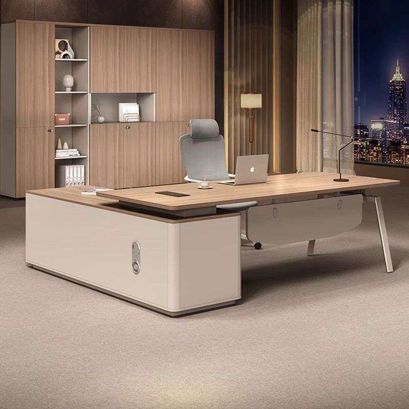 简约现代E1级环保L形带侧桌办公大班台单人经理桌轻奢高管桌,淘宝优惠券,粉丝福利购,淘宝优惠卷