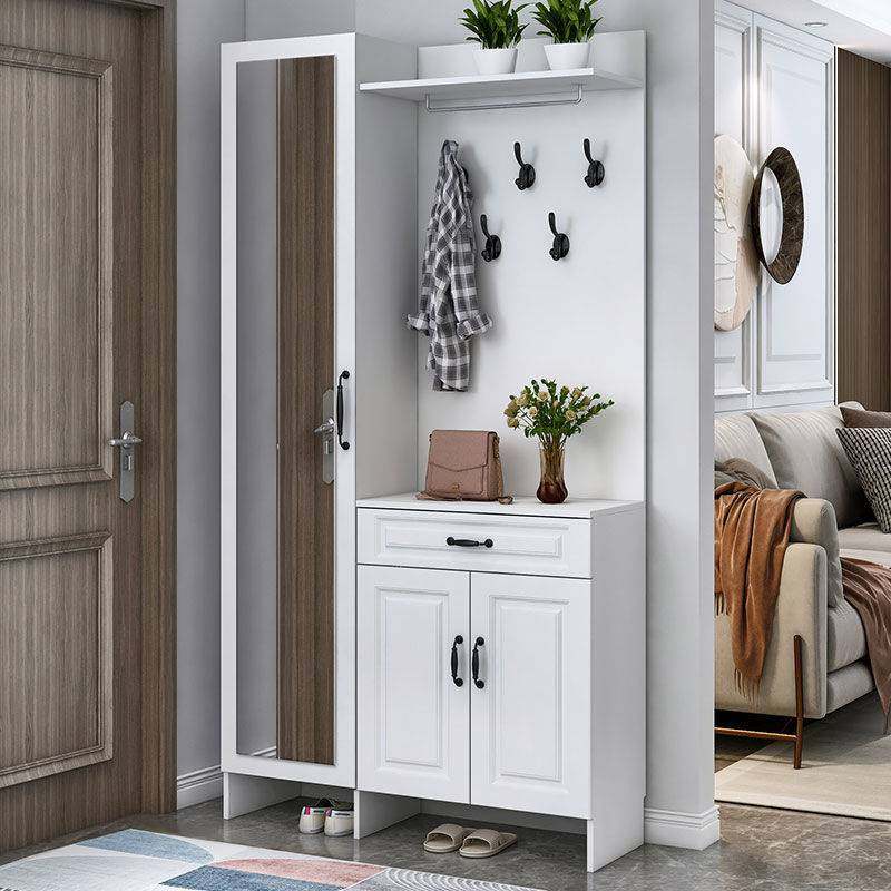 简约门厅柜鞋柜进门衣帽柜储物柜隔断大容量鞋架带穿衣镜衣柜玄关,淘宝优惠券,粉丝福利购,淘宝优惠卷