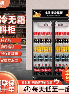 饮料柜冷藏保鲜柜冰箱商用饮料柜超市立式单双三门冷藏柜一件包邮
