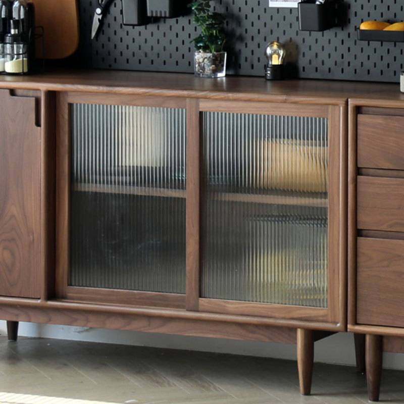 北欧黑胡桃木一体高柜餐边柜 现代简约日式原木樱桃木,淘宝优惠券,粉丝福利购,淘宝优惠卷