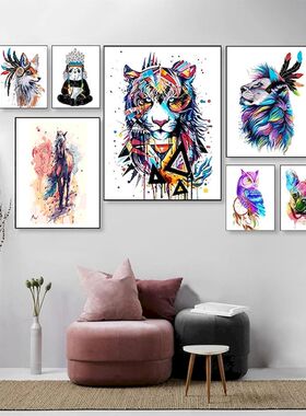 40x50cm Frameless Painting By Numbers Animals On Canvas Pict