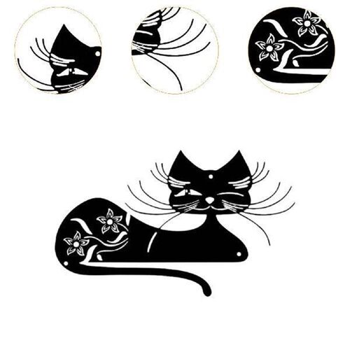 Black Cat Wall Art Women Men Ornament Cat Lover Gift for - 图3