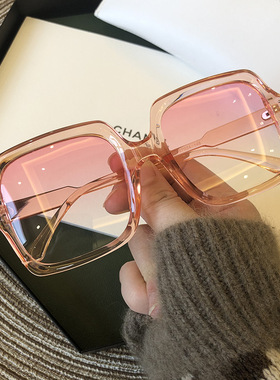 Vintage Oversize Square Sunglasses Women Luxury Brand Big Fr