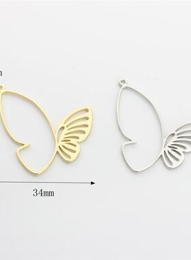 Zinc Alloy Charms   Hollow Butterfly Charms 10pcs/lot For DI