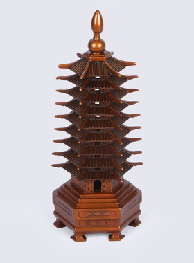 紫铜文昌塔层铜塔书房书桌摆件客厅办公室桌面高端装饰铜工艺品