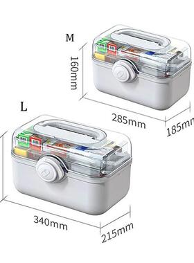 3+Layers+Medicine+First+Aid+Kit+Super+Large+Capacity+Pill+Ca