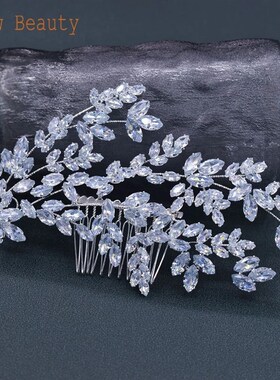 A521 Zirconia Hair Combs for Women Fashion Crystal Wedding H