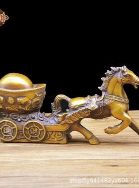 大量仿古铜器马拉财马拉元宝吉祥礼品铜马拉元宝摆件