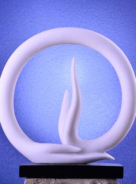 中式佛像摆件创意装饰品红木家居玄关树脂工艺品桌面佛手