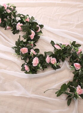 silk artificial rose vine hanging flowers for wall decoratio
