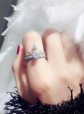 Crown ring female two-in-one Lord of the Rings hipster ring