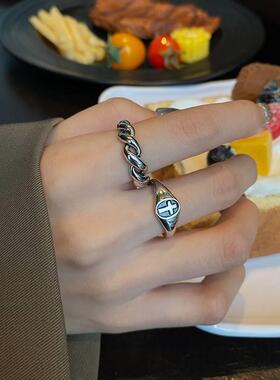 Simple cross design personality male open ring mix and match