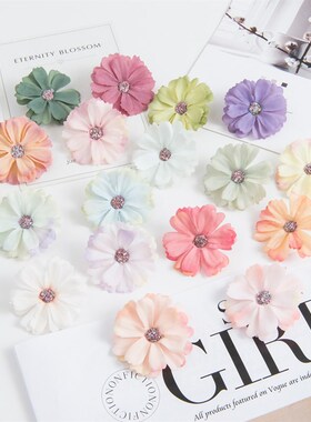 50PCS 4.5CM Silk Daisy Head MINI Home Wedding Decoration DIY