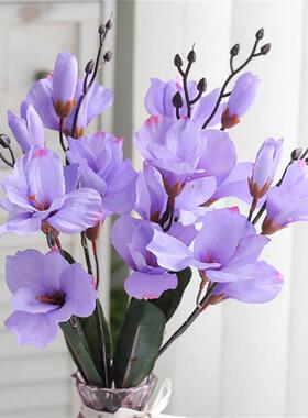 5 Branch Orchid Artificial Magnolia Flowers Home Wedding Liv