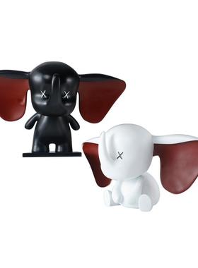 简约现代大耳朵小飞象创意可爱雕塑摆件样板间儿童房客厅家居饰品