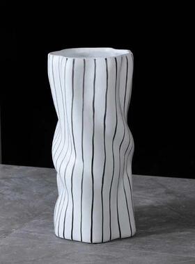 Light Luxury Wave Resin Vase Flower-arranging Nordic Modern