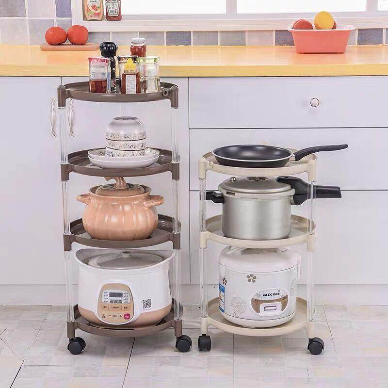 A6L多层落地锅收纳架子圆形放锅架厨房客厅置物架浴室转角储物整,淘宝优惠券,粉丝福利购,淘宝优惠卷