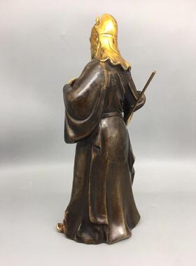 仿古铜新款关公铜像武财神摆件关羽财神爷开业家用摆件