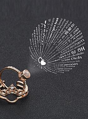Luxury Female Bridal Wedding Ring Set Fashion I Love You 100