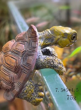 小乌龟盆挂缸挂创意树脂装饰品摆件鱼缸水池造景