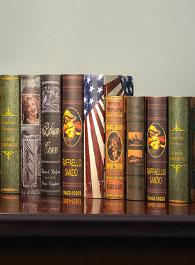 欧式复古怀旧假书仿真书装饰品摆件咖啡馆餐厅书架道具书创意摆设