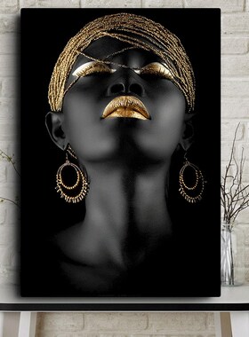 Wall Art Picture for living room Contemplator Black African